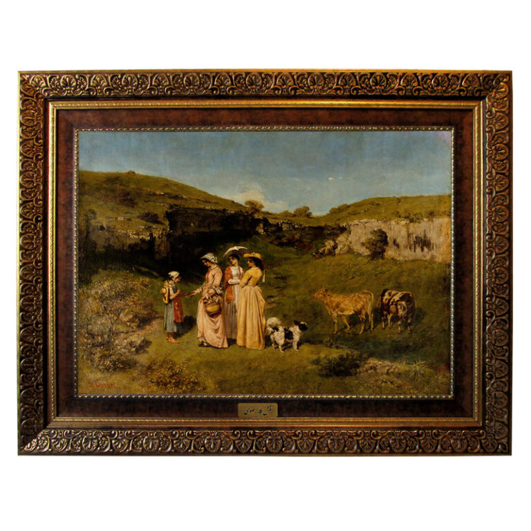 تابلو فرش ماشینی نقش نگار رضوی طرح منظره کد 5385C