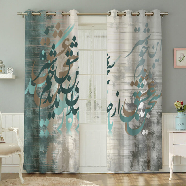 پرده نیروانا طرح سنتی مدل مخمل کد 9032 سایز 140×280 سانتی متر