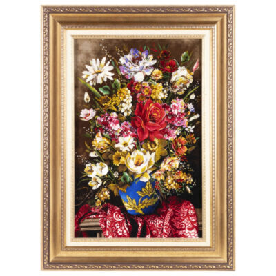 تابلو فرش دستباف سی پرشیا مدل گل در گلدان کد 903577