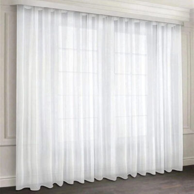 پرده مدل دوخت ساده حریر مات سایز 600x280 سانتی متر