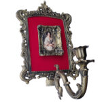 شمعدان مدل دیوارکوب آنتیک طرح برنزی کد 02