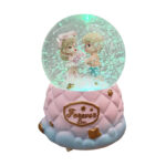 گوی موزیکال مدل پمپی دختر و پسر طرح Love for ever کد A02