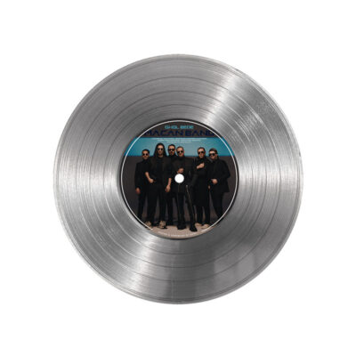 تابلو نیپ آرت طرح دیسک گرامافون مدل 9147 فریم نقره ای