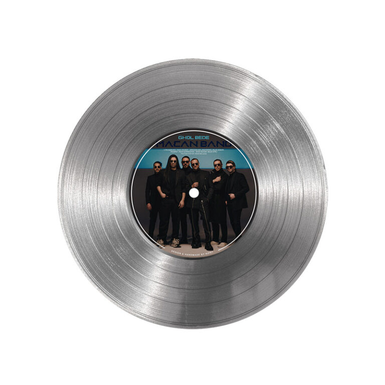 تابلو نیپ آرت طرح دیسک گرامافون مدل 9147 فریم نقره ای