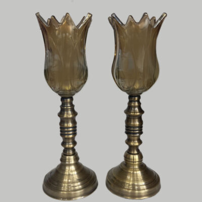 شمعدان نورهام مدل STON مجموعه ۲ عددی